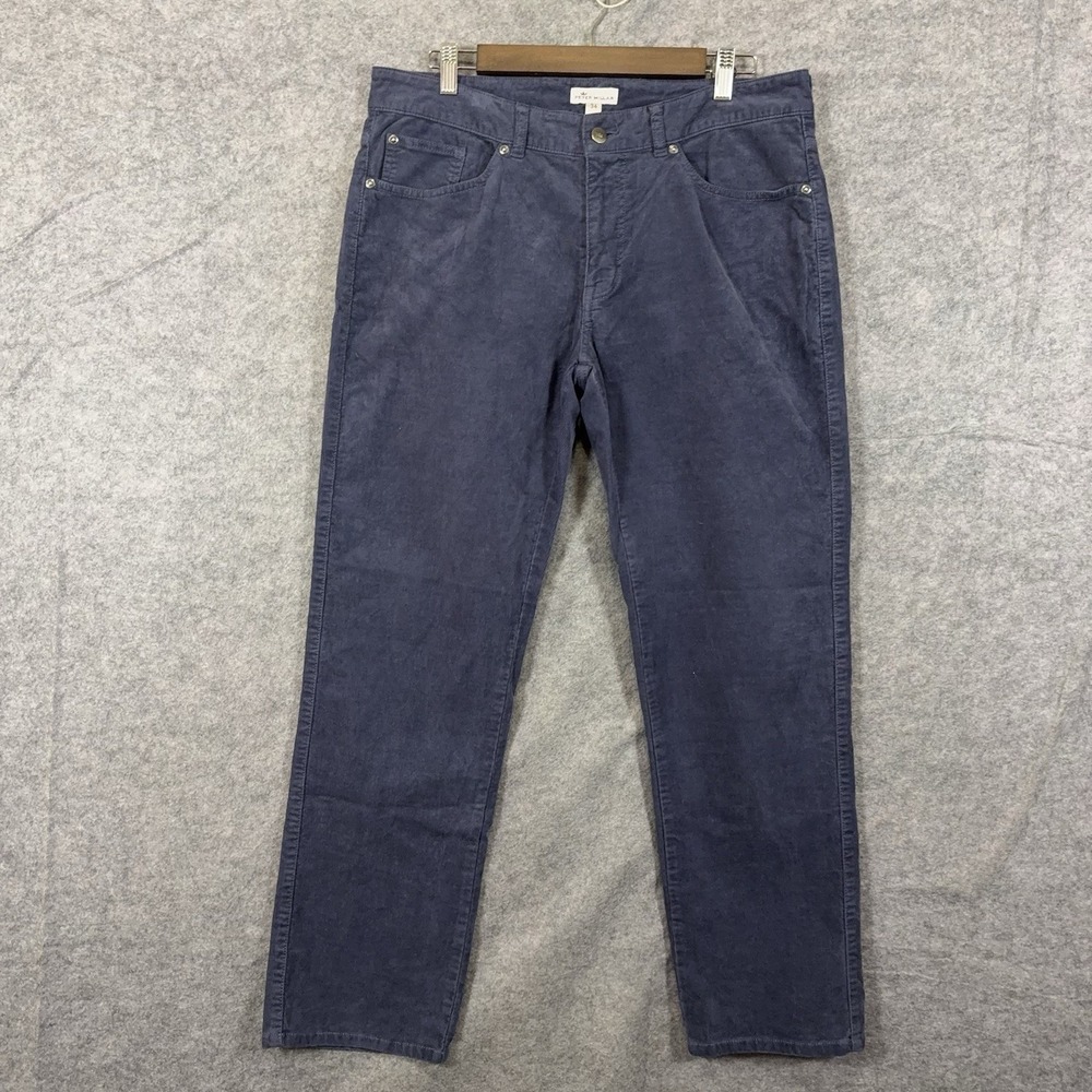 Peter Millar Corduroy Pants Mens 34x30 Blue 5-Pocket Stretch
